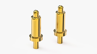 POGO PIN DIP式：電鍍黃銅Au5u，電壓12V，電流2A，工作行程0.6mm:100±20gf，彈力10000次+，工作溫度-30°~85°