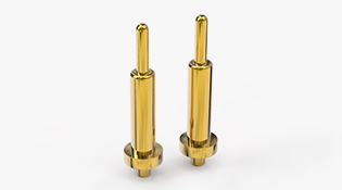 POGO PIN DIP式：電鍍黃銅Au3u，電壓5V，電流1A，工作行程1.0mm:40±15gf，彈力10000次+，工作溫度-30°~85°