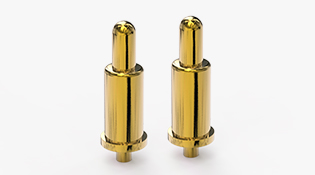 POGO PIN DIP式：電鍍黃銅Au3u，電壓5V，電流1A，工作行程0.9mm:40±20gf，彈力10000次+，工作溫度-30°~85°