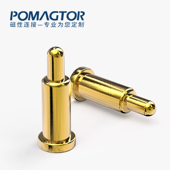 POGO PIN SMT式：電鍍黃銅Au1u，電壓12V，電流1A，彈力10000次+，工作溫度-40°~150°