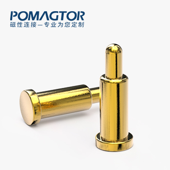 POGO PIN SMT式：電鍍黃銅Au1u，電壓12V，電流1A，彈力10000次+，工作溫度-40°~150°