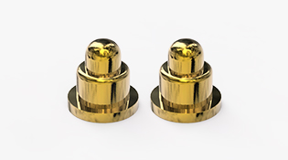 POGO PIN SMT式：電鍍黃銅Au1u，電壓12V，電流1A，彈力10000次+，工作溫度-40°~150°